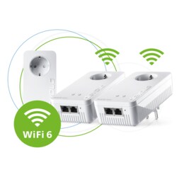 devolo Magic 2 WiFi 6 Multiroom Kit (2400 Mbit, 4x GB LAN, Mesh, Access Point)
