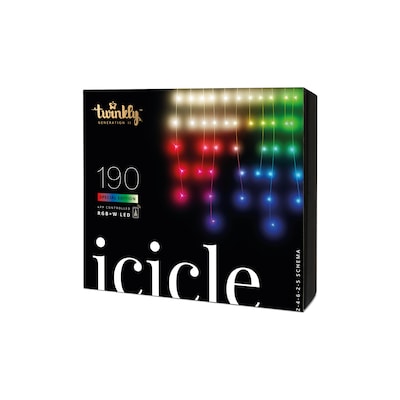 LED RGB günstig Kaufen-twinkly Smarte Lichterkette ICICLE mit 190 LED RGBW, 5m, WiFi, IP 44. twinkly Smarte Lichterkette ICICLE mit 190 LED RGBW, 5m, WiFi, IP 44 <![CDATA[• Lichterkette für den Innen- und Außenbereich • Lichtfarbe: RGBW, per App steuerbar • Länge: 5m 