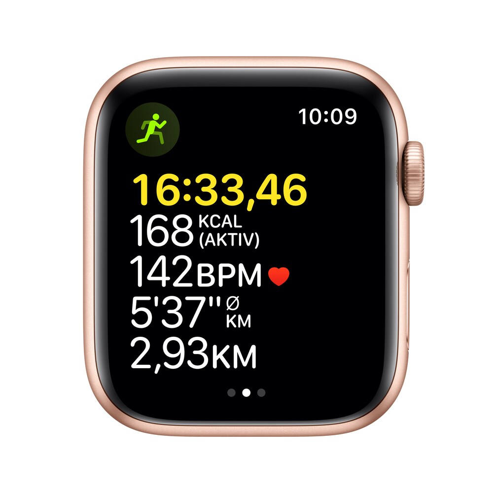 Apple Watch SE GPS 44mm Aluminiumgehäuse Gold Sportarmband Sternenlicht