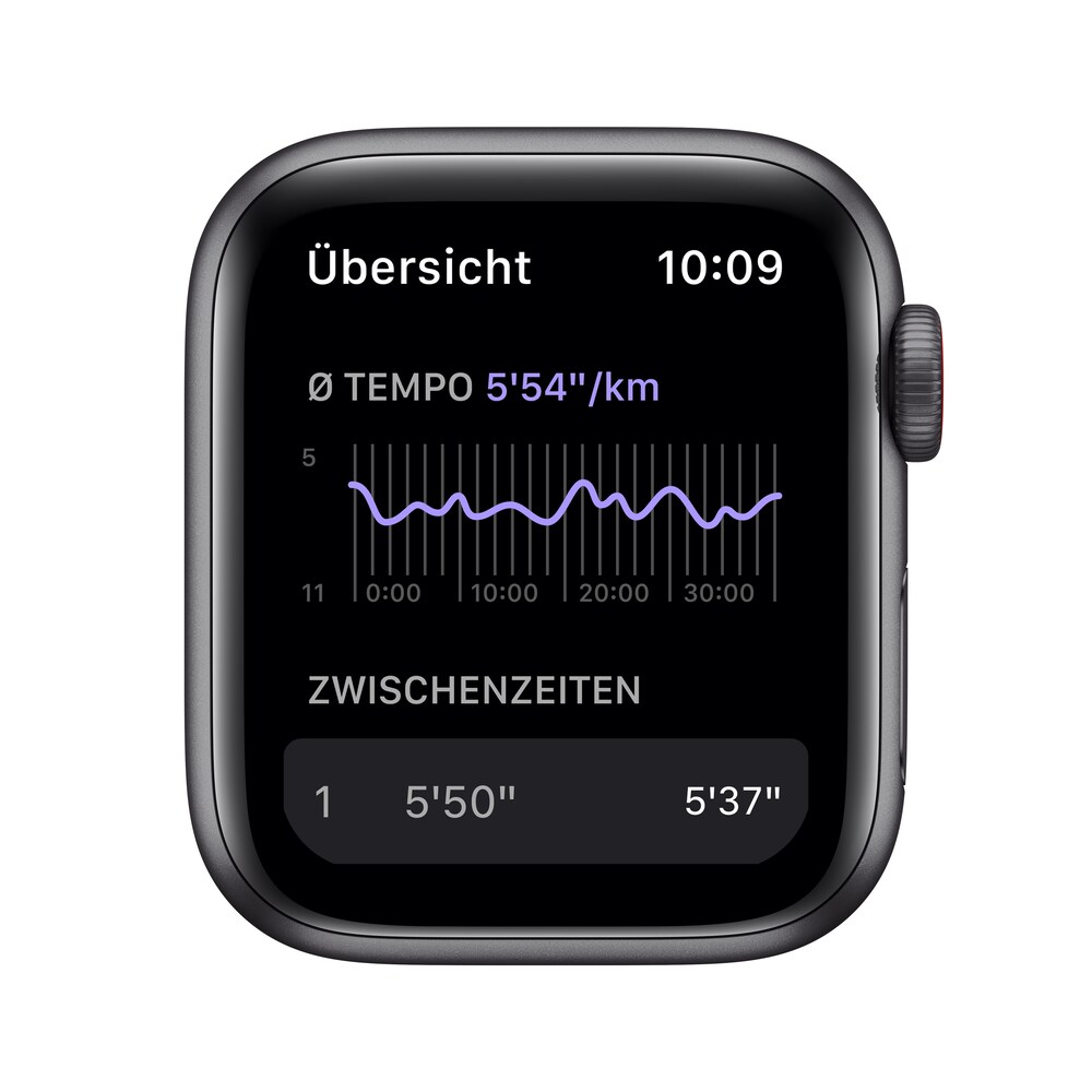 Apple Watch SE Nike LTE 40mm Aluminium Space Grau Sportarmband Anthrazit Schwarz