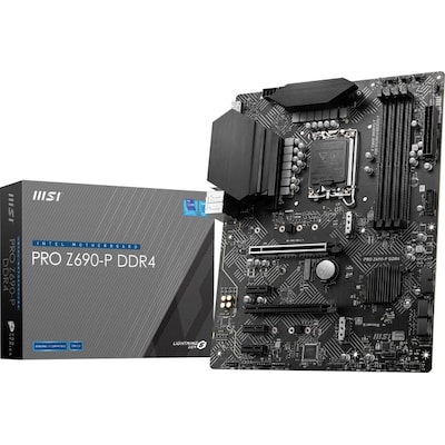 HD PRO günstig Kaufen-MSI PRO Z690-P DDR 4 ATX Mainboard Sockel 1700 M.2/USB3.2(Typ-C). MSI PRO Z690-P DDR 4 ATX Mainboard Sockel 1700 M.2/USB3.2(Typ-C) <![CDATA[• ATX Mainboard mit Sockel Intel 1700 für Intel Core 12. Generation-CPU • Intel Z690-Chipsatz, Intel HD Graphi