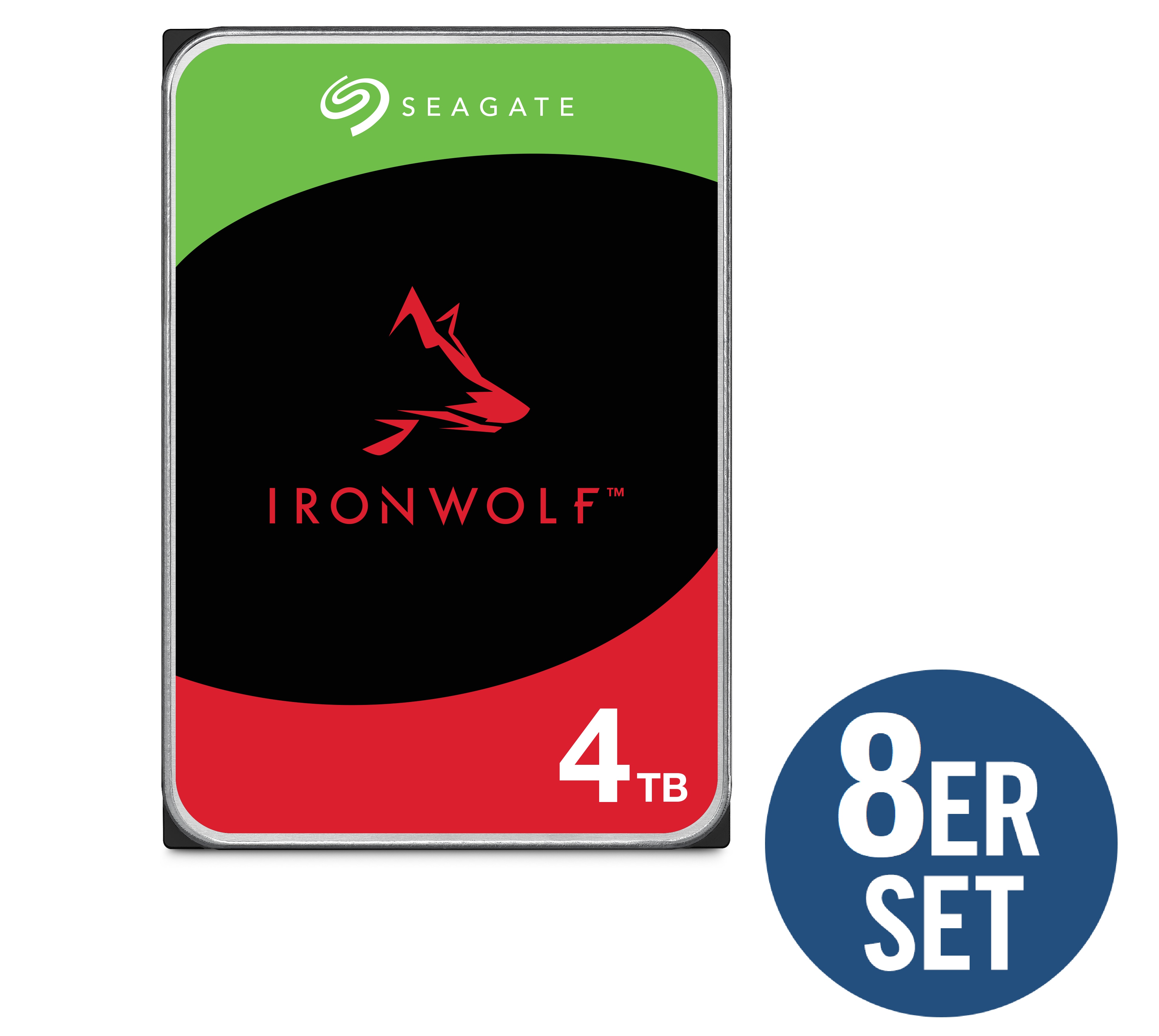 Seagate 8er Set IronWolf NAS HDD ST4000VN008 - 4TB 3,5 Zoll SATA 6 Gbit/s CMR