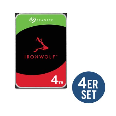 Set 25 günstig Kaufen-Seagate 4er Set IronWolf NAS HDD ST4000VN006 - 4 TB 3,5 Zoll SATA 6 Gbit/s CMR. Seagate 4er Set IronWolf NAS HDD ST4000VN006 - 4 TB 3,5 Zoll SATA 6 Gbit/s CMR <![CDATA[• 4 TB (256 MB Cache) • 5.900 U/min • 3,5 Zoll • SATA 6 Gbit/s • NAS: Leise, 