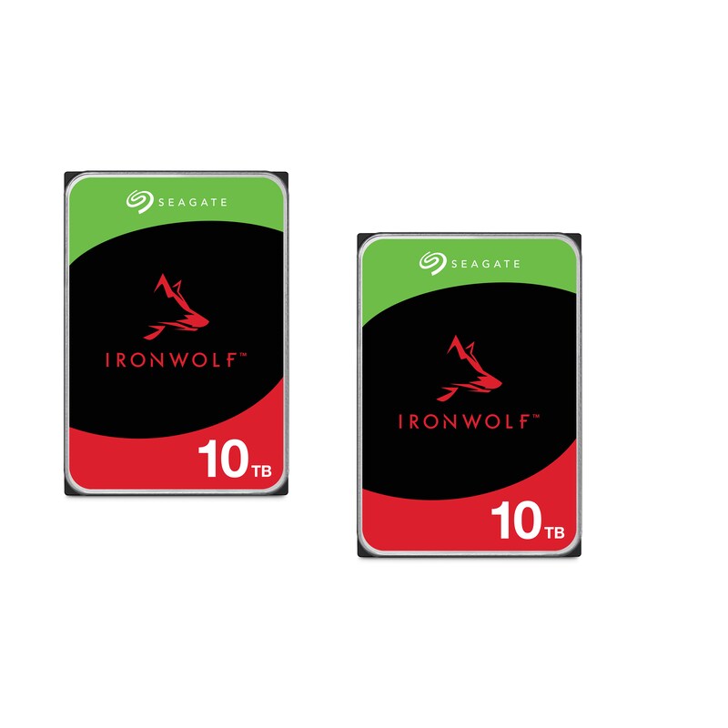 Seagate 2er Set IronWolf NAS HDD ST10000VN000 - 10TB 3,5 Zoll SATA 6 Gbit/s CMR