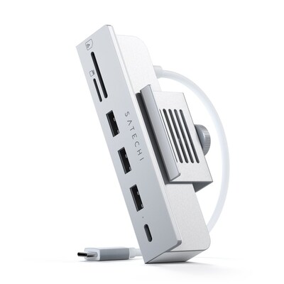USB C  günstig Kaufen-Satechi Aluminum USB-C Clamp Hub for 24" iMac silver. Satechi Aluminum USB-C Clamp Hub for 24" iMac silver <![CDATA[• Größe: 11,7x4,1x2,5cm • Gewicht: 102g]]>. 