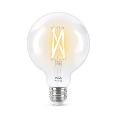 EIN LICHT günstig Kaufen-WiZ 60W E27 Globeform Filament Clear (TW) Einzelpack. WiZ 60W E27 Globeform Filament Clear (TW) Einzelpack <![CDATA[• Austauschtype: LED-Lampe / Sockel: E27 / Lichtfarbe: warmweiß • Leistung: 7 Watt als Ersatz für 60 Watt • Energieeffizienzklasse: