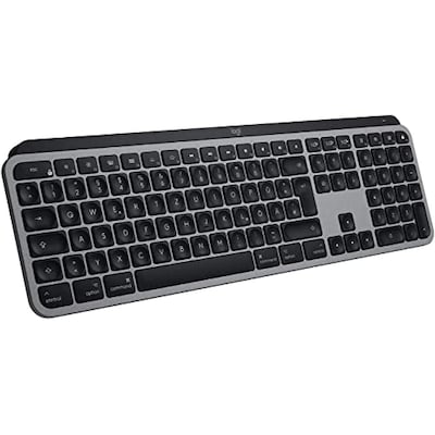 As You  günstig Kaufen-Logitech MX Keys für Mac Kabellose Tastatur Space Grey. Logitech MX Keys für Mac Kabellose Tastatur Space Grey <![CDATA[• Anwendungsbereich: Unterwegs, Nummernblock integriert • Kabellos, Bluetooth • Layout: deutsch • space grau, 810g, 2
