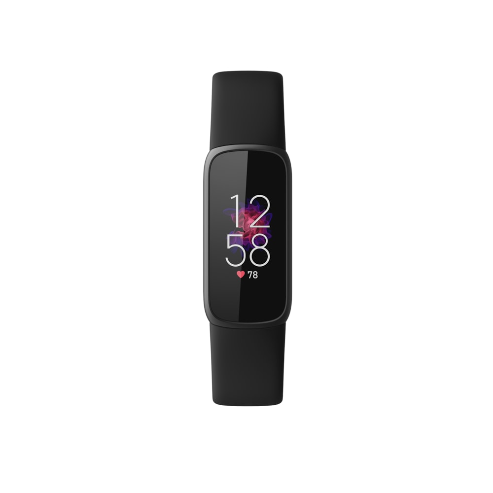 Fitbit Luxe Gesundheits- und Fitness-Tracker schwarz mit schwarzem Armband