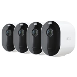 Arlo Pro4 WLAN &Uuml;berwachungskamera 2K, 4er Set, funktioniert ohne SmartHub wei&szlig;