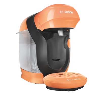 Bosch günstig Kaufen-Bosch TAS1106 TASSIMO STYLE Multi-Getränke-Automat aprikose. Bosch TAS1106 TASSIMO STYLE Multi-Getränke-Automat aprikose <![CDATA[• Intuitives LED-Bedienfeld • Große Getränkevielfalt: Über 70 Spezialitäten • Perfekte Getränkequalität