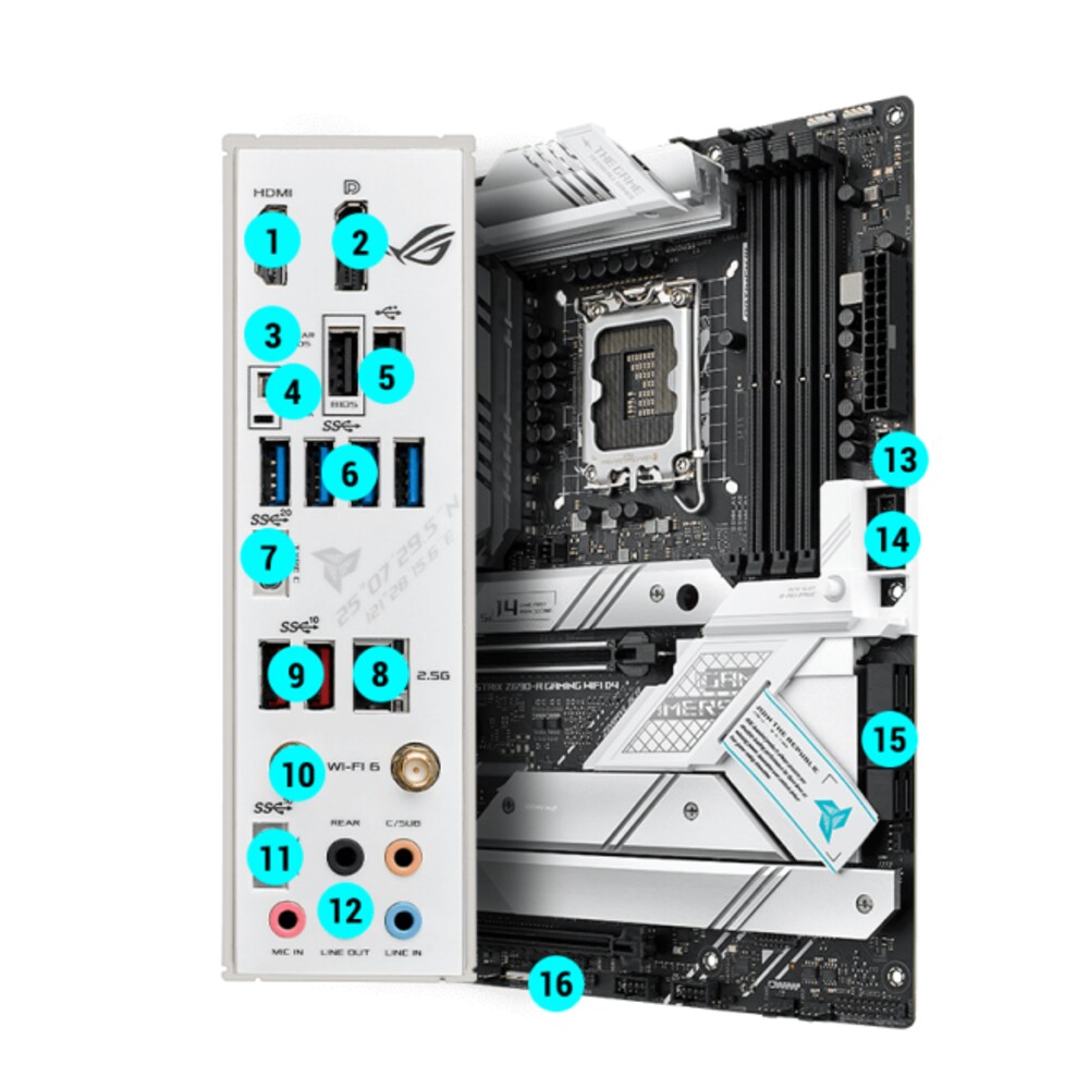 ASUS ROG STRIX Z690-A GAMING WIFI D4 ATX Mainboard Sock 1700 DP/HDMI/M.2/WIFI/BT
