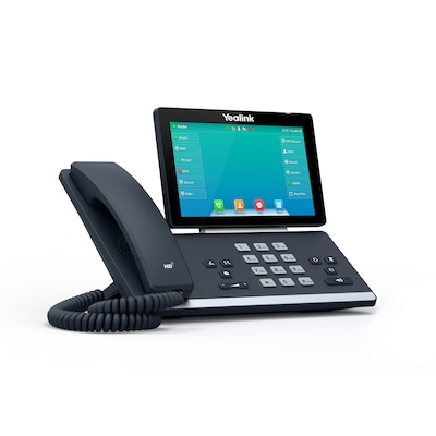 WLAN Dual günstig Kaufen-Yealink SIP-T57W VoIP Telefon WLAN Bluetooth. Yealink SIP-T57W VoIP Telefon WLAN Bluetooth <![CDATA[• Business-Telefon für VoIP-Anschlüsse • 7