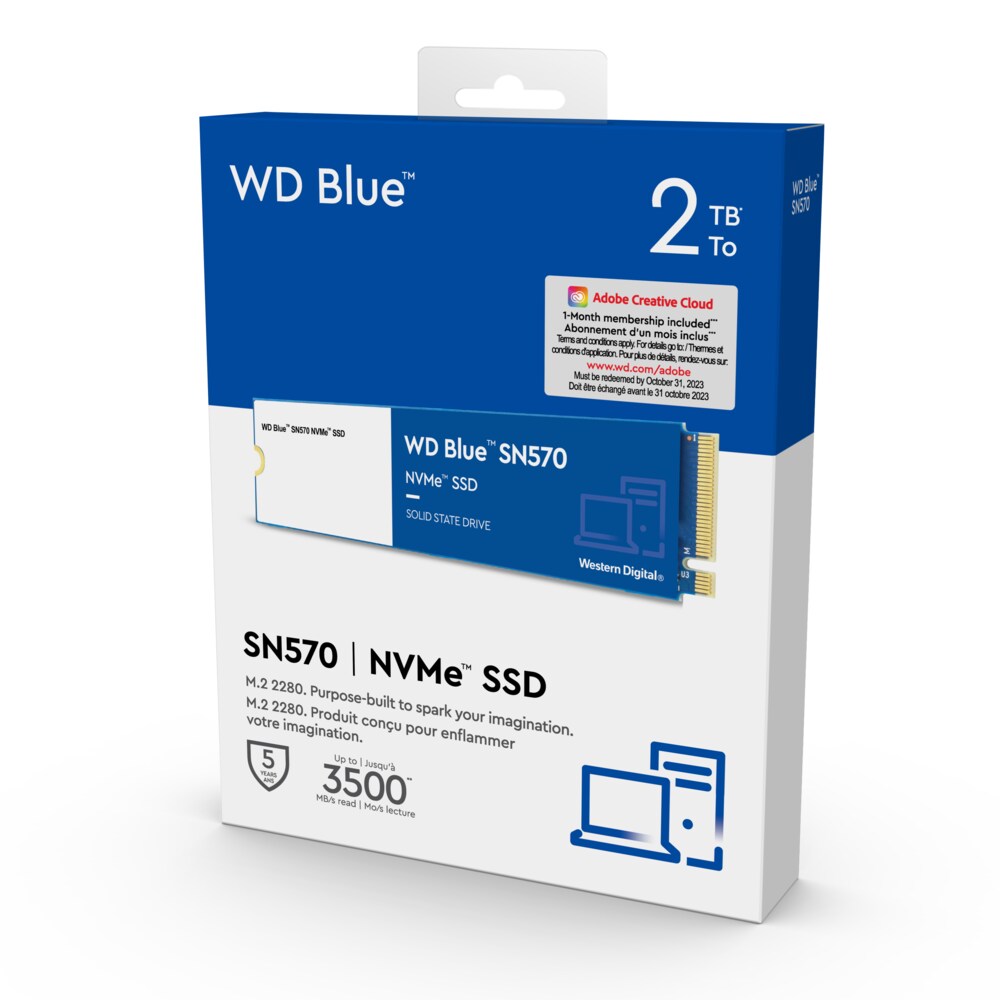 WD Blue SN570 NVMe SSD 2 TB PCIe 3.0 M.2 2280
