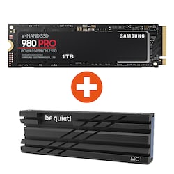 Samsung 980 PRO Interne NVMe SSD 1 TB PCIe 4.0 inkl. be quiet! MC1 K&uuml;hlk&ouml;rper