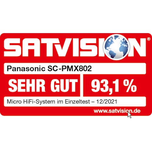 Panasonic SC-PMX802E-S CD-Mikrosystem mit DAB+ und optischem Eingang silber/schw