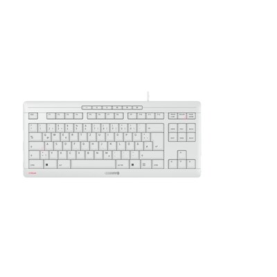 Tastatur Kabelgebunden günstig Kaufen-Cherry Stream Keyboard TKL Kabelgebundene Tastatur Weiß-Grau. Cherry Stream Keyboard TKL Kabelgebundene Tastatur Weiß-Grau <![CDATA[• Anwendungsbereich: professionelles Arbeiten, kein Nummernblock • Kabelgebunden (USB) • Layout: deutsch 