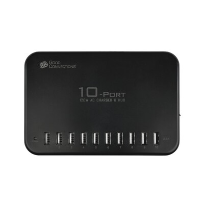 GC USB-Desktop-Schnellladestation 120W 10-Port USB-A schwarz