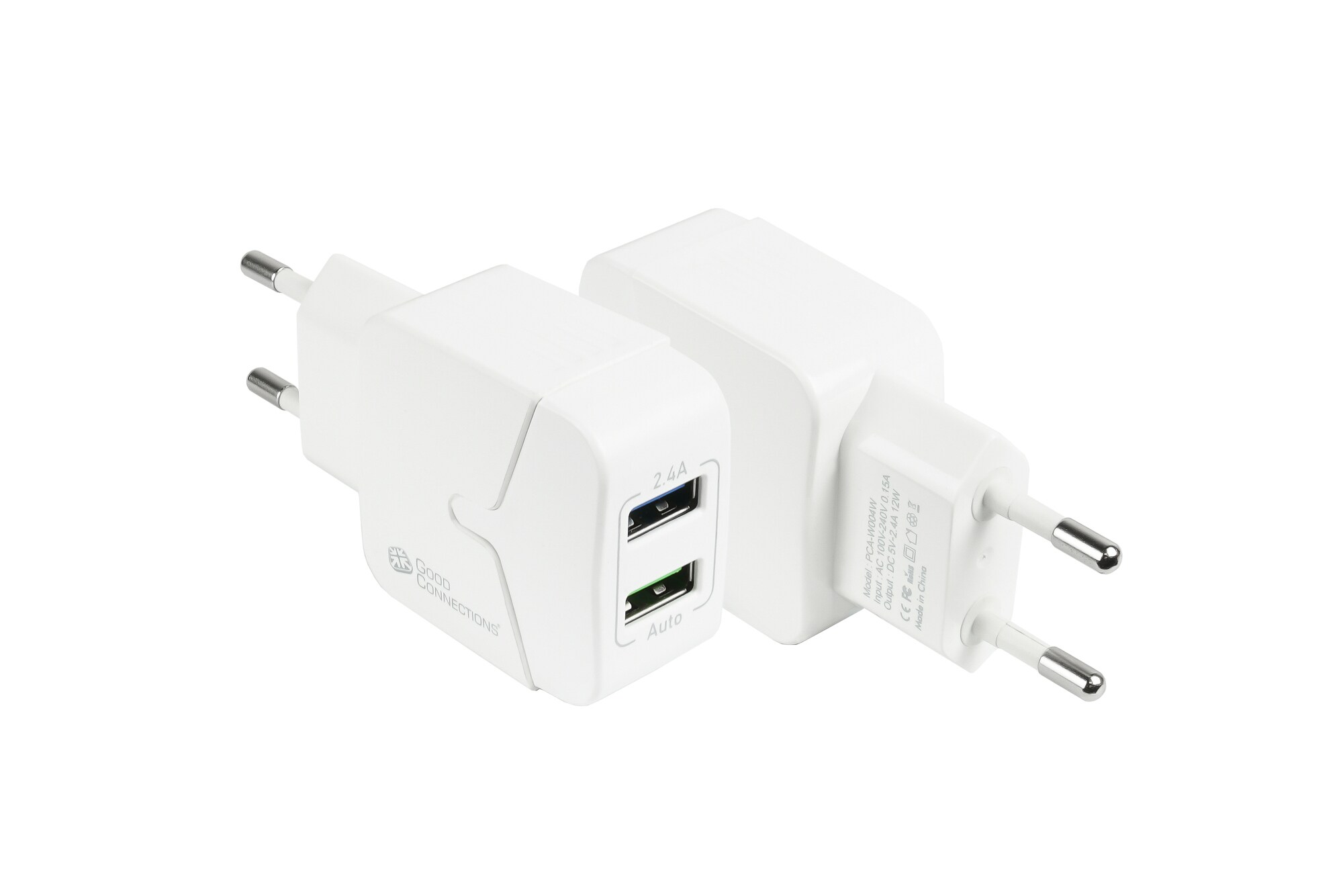 Good Connection USB-Ladeger&auml;t 12W 2-Port USB-A wei&szlig;