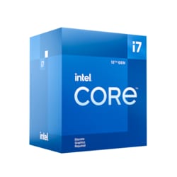 INTEL Core i7-12700F 2,1 GHz 8+4 Kerne 25MB Cache Sockel 1700 (Boxed o. L&uuml;fter)