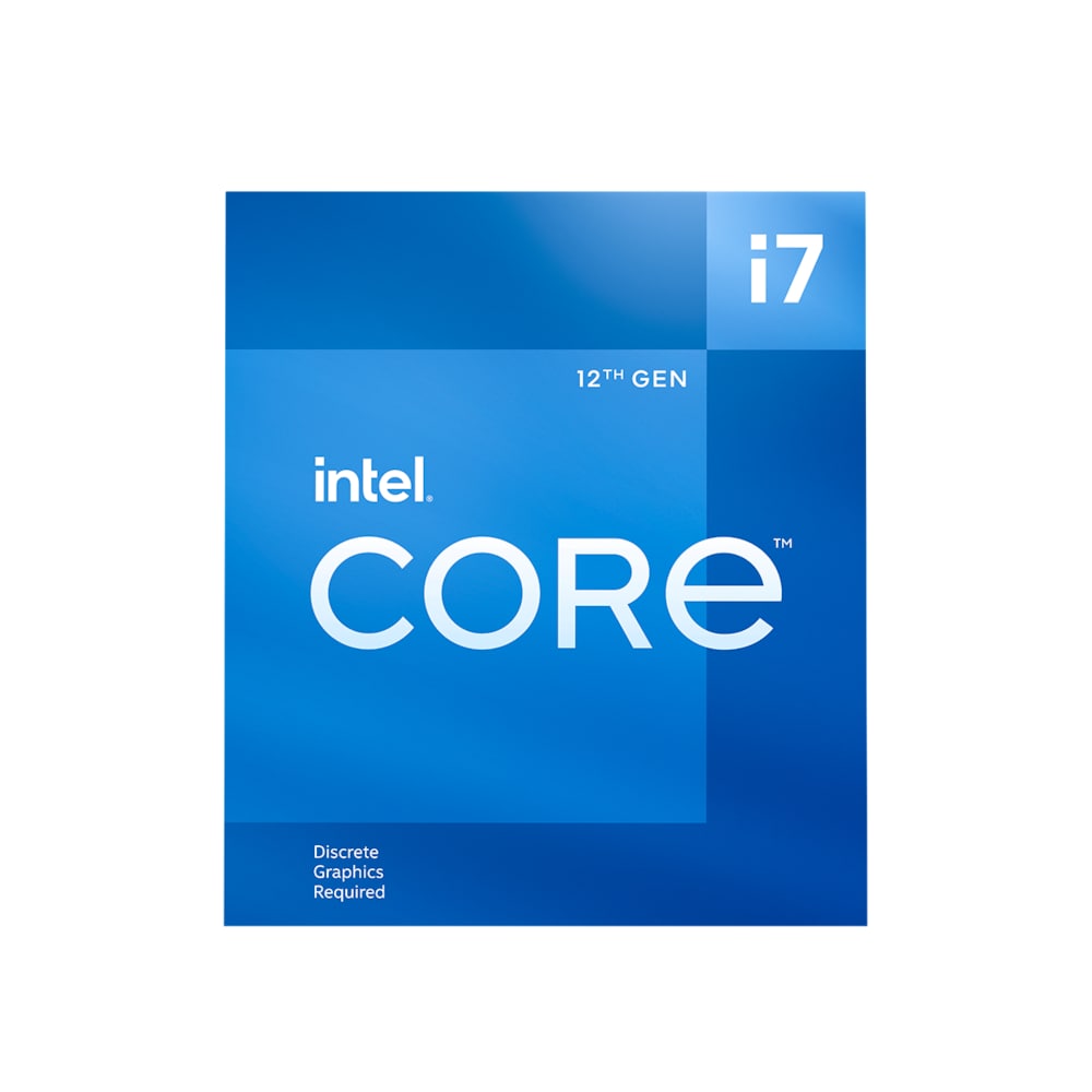 INTEL Core i7-12700F 2,1 GHz 8+4 Kerne 25MB Cache Sockel 1700 (Boxed o. Lüfter)