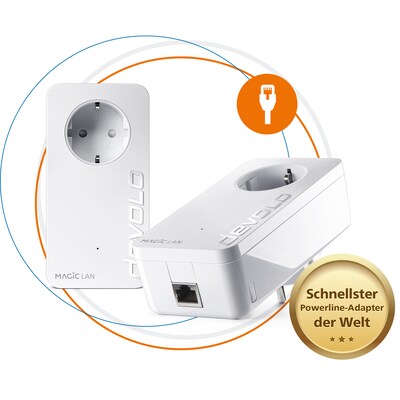 Devolo Magic günstig Kaufen-devolo Magic 2 LAN Starter Kit (2400Mbit, G.hn, Powerline, 2x GbitLAN, Heimnetz). devolo Magic 2 LAN Starter Kit (2400Mbit, G.hn, Powerline, 2x GbitLAN, Heimnetz) <![CDATA[• Ultra schnelle Powerline-Adapter für Gaming- und Streaming Spaß • Bis zu 2.