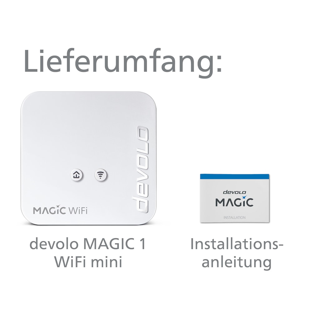 Devolo Magic 1 WiFi mini Ergänzung (1200Mbit, Powerline + WLAN, 1x LAN, Mesh)