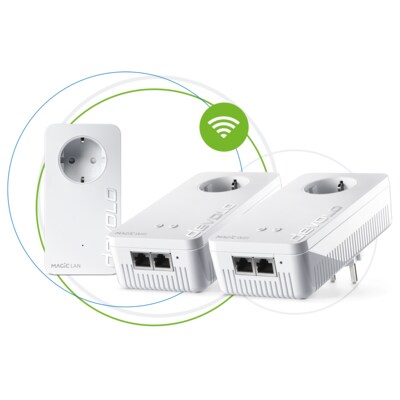 zu WiFi günstig Kaufen-devolo Magic 2 WiFi ac Next Multiroomkit (2400Mbit,Powerline+WLAN, 5x LAN, Mesh). devolo Magic 2 WiFi ac Next Multiroomkit (2400Mbit,Powerline+WLAN, 5x LAN, Mesh) <![CDATA[• Weltweit schnellster Powerline-Adapter • Bis zu 2.400 Mbit/s Übertragungsrat