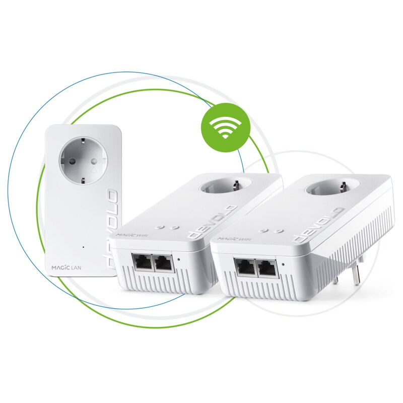 devolo Magic 2 WiFi ac Next Multiroomkit (2400Mbit,Powerline+WLAN, 5x LAN, Mesh)