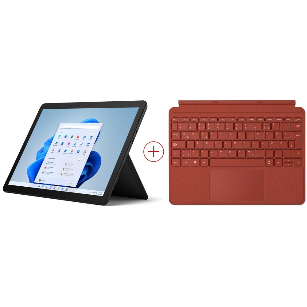Surface Go 3 8VA-00018 Schwarz 6500Y 8GB/128GB SSD 10" FHD W11S + TC Rot