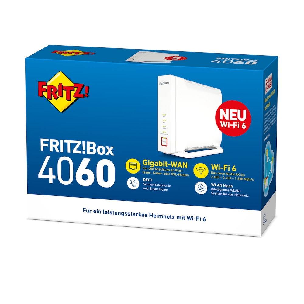 AVM FRITZ!Box 4060 WLAN Router -ax Dualband Gigabit Router
