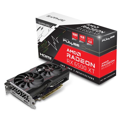 Hi Fi  günstig Kaufen-SAPPHIRE AMD Radeon RX 6500 XT OC Pulse Gaming Grafikkarte mit 4GB GDDR6. SAPPHIRE AMD Radeon RX 6500 XT OC Pulse Gaming Grafikkarte mit 4GB GDDR6 <![CDATA[• AMD Radeon RX 6500 XT, RDNA-2, werksseitig übertaktet • 4GB GDDR6-RAM (64bit Speicherinterfa