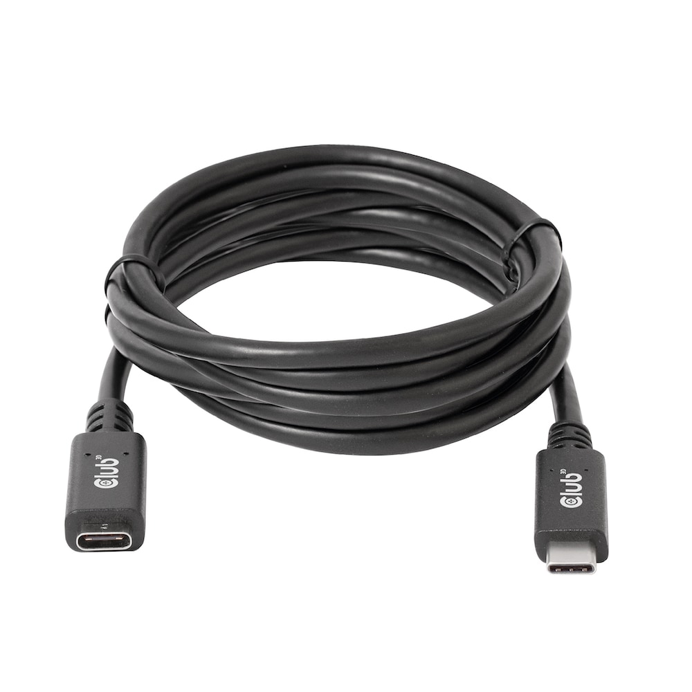 Club 3D USB-Typ-C Gen1 Verl&auml;ngerungskabel 5Gbps 60W(20V/3A) 4K60Hz St./B 2m