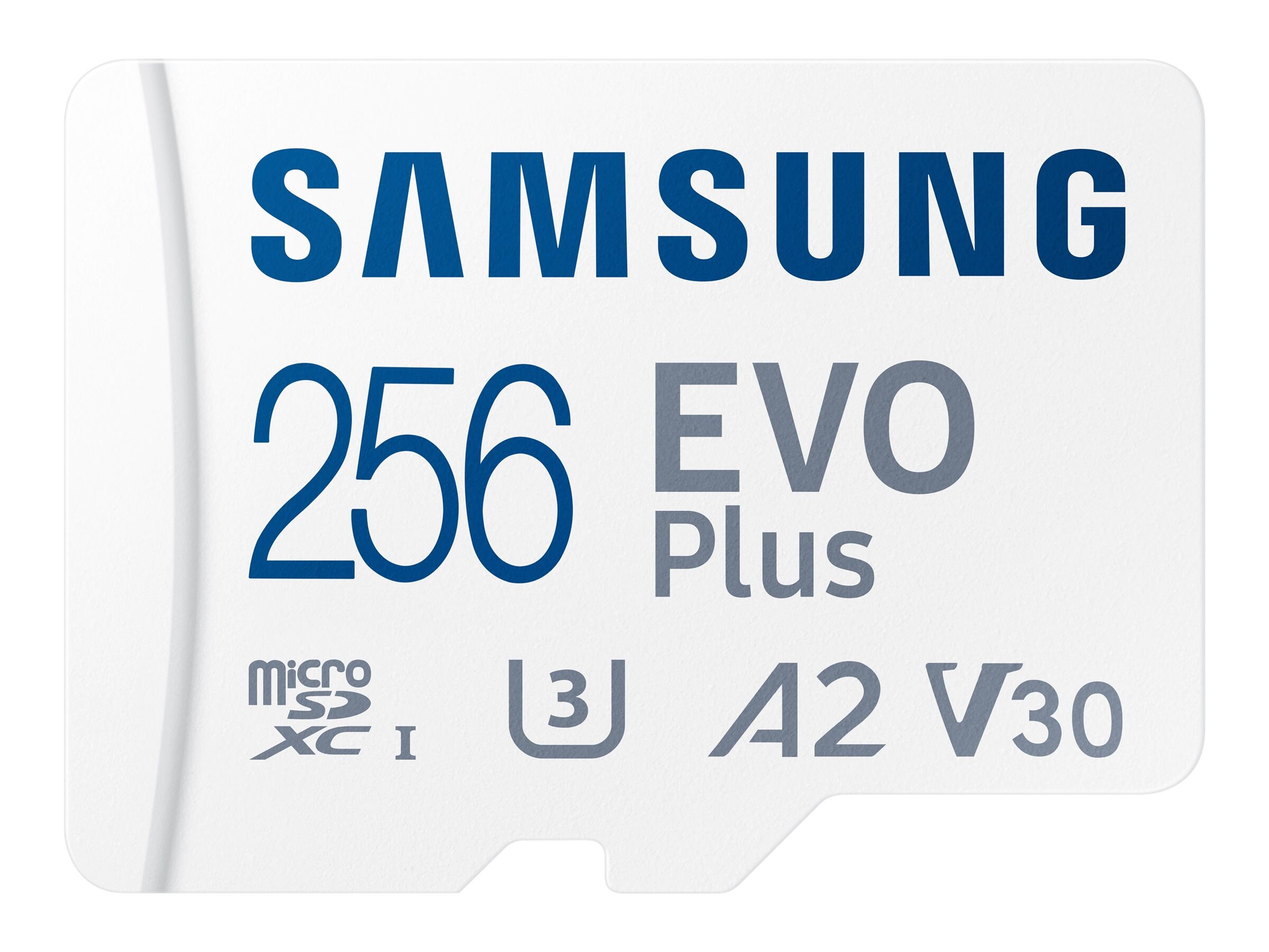 Samsung Evo Plus 256 GB microSDXC Speicherkarte (2021) (130 MB/s, Class 10, U3)