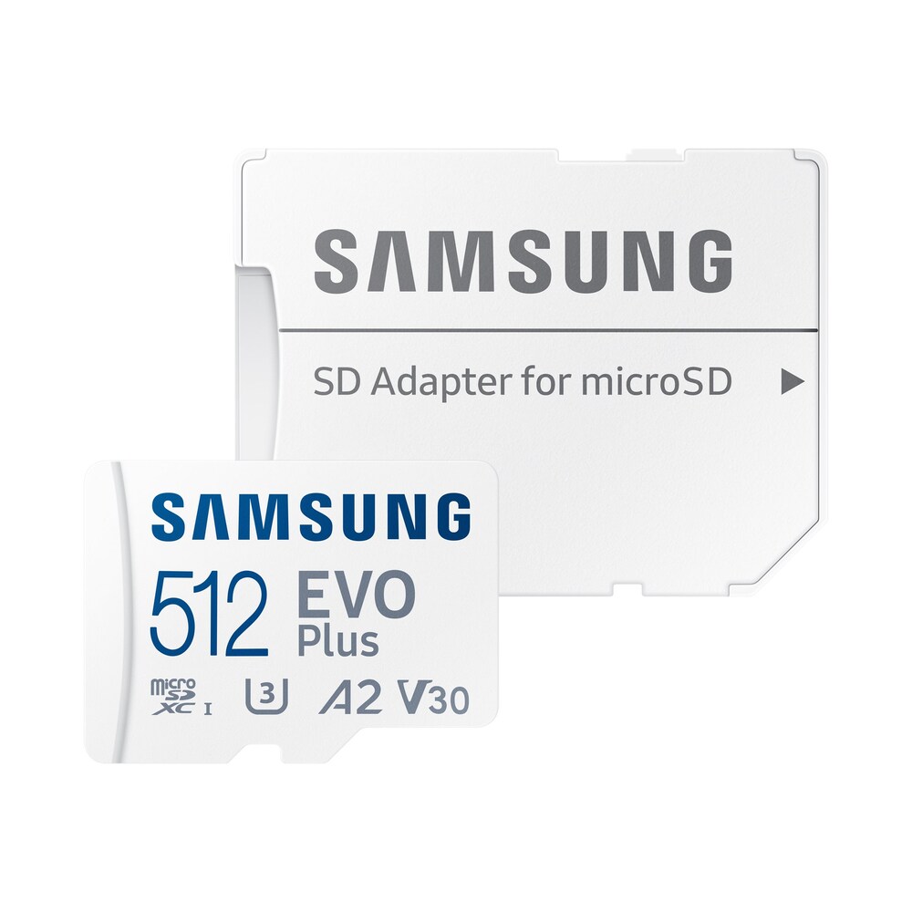 Samsung Evo Plus 512 GB microSDXC Speicherkarte (2021) (130 MB/s, Class 10, U3)
