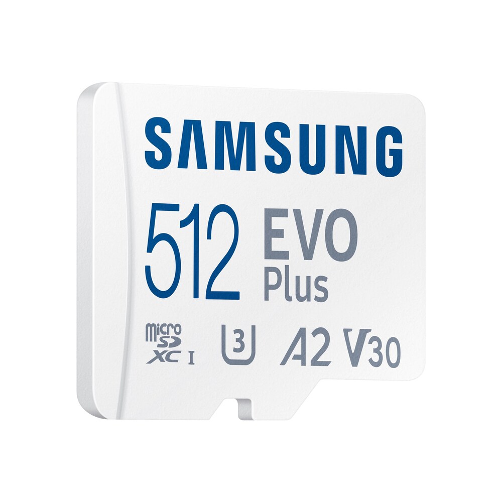 Samsung Evo Plus 512 GB microSDXC Speicherkarte (2021) (130 MB/s, Class 10, U3)