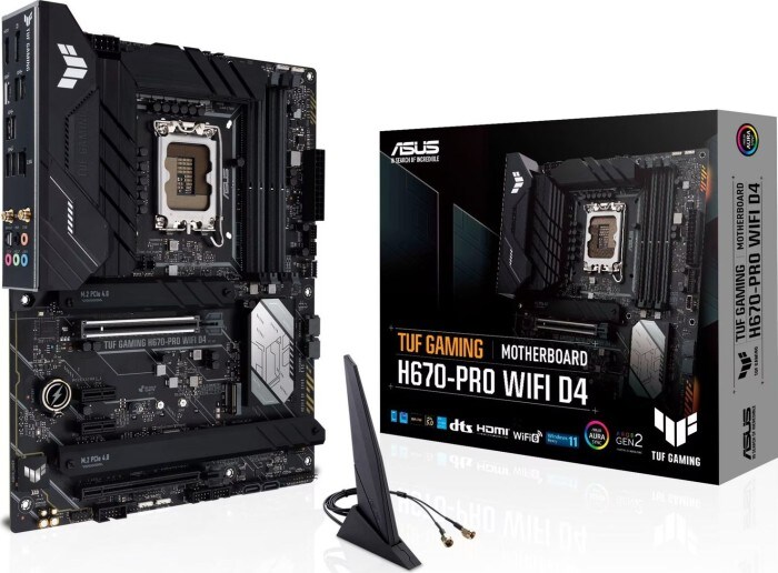 ASUS TUF Gaming H670-Pro Wifi D4 ATX Mainboard Sockel 1700 M.2/HDMI/DVI/WIFI