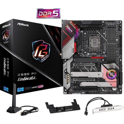 mit CD günstig Kaufen-ASRock Z690 PG Velocita ATX Mainboard Sockel 1700 RGB/GL/M.2/HDMI/USB3.2/BT/WIFI. ASRock Z690 PG Velocita ATX Mainboard Sockel 1700 RGB/GL/M.2/HDMI/USB3.2/BT/WIFI <![CDATA[• ATX Mainboard mit Sockel Intel 1700 für Intel Core 12. Generation-CPU • Inte