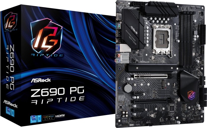 ASRock Z690 PG Riptide ATX Mainboard Sockel 1700 GL/M.2/HDMI/USB3.2