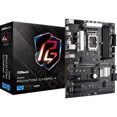 Core günstig Kaufen-ASRock Z690 Phantom Gaming 4 ATX Mainboard Sockel 1700 GL/M.2/HDMI/USB3.2. ASRock Z690 Phantom Gaming 4 ATX Mainboard Sockel 1700 GL/M.2/HDMI/USB3.2 <![CDATA[• ATX Mainboard mit Sockel Intel 1700 für Intel Core 12. Generation-CPU • Intel Z690-Chipsat