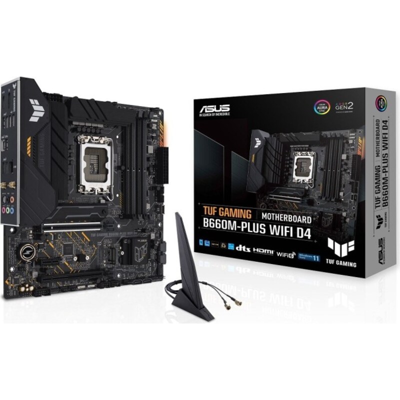 ASUS TUF GAMING B660M-PLUS WIFI D4 mATX Mainboard Sockel 1700 USB-C/HDMI/DP