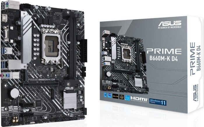 ASUS PRIME B660M-K D4 mATX Mainboard Sockel 1700 USB/HDMI/VGA