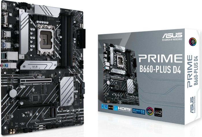 ASUS PRIME B660-PLUS D4 ATX Mainboard Sockel 1700 DP/HDMI/VGA/USB-C