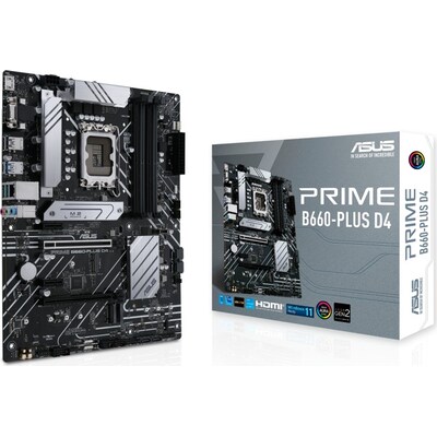 NT USB günstig Kaufen-ASUS PRIME B660-PLUS D4 ATX Mainboard Sockel 1700 DP/HDMI/VGA/USB-C. ASUS PRIME B660-PLUS D4 ATX Mainboard Sockel 1700 DP/HDMI/VGA/USB-C <![CDATA[• ATX Mainboard mit Sockel Intel 1700 für Intel Core 12. Generation-CPU • Intel B660-Chipsatz, Intel HD 