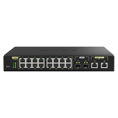 und Top günstig Kaufen-QNAP QSW-M2116P-2T2S 90 Watt 10GbE PoE++ und 30 Watt 2,5GbE PoE+ Managed Switch. QNAP QSW-M2116P-2T2S 90 Watt 10GbE PoE++ und 30 Watt 2,5GbE PoE+ Managed Switch <![CDATA[• Desktop 10-GbE- und 2,5-GbE Switch PoE+ • 16x 2,5GbE (RJ45), 2x 10GbE BASE-T (R