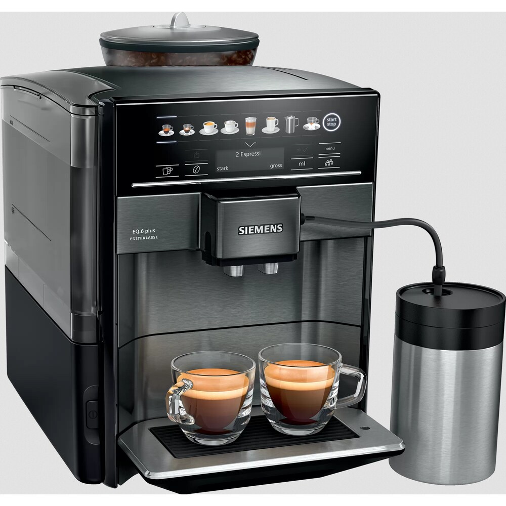 Siemens TE657F09DE EQ.6 plus extraKlasse Kaffeevollautomat dark inox