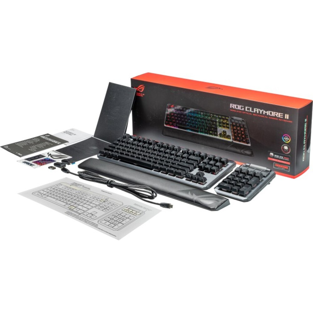 Asus ROG Claymore II Kabellose Mechanische Gaming Tastatur MX Red