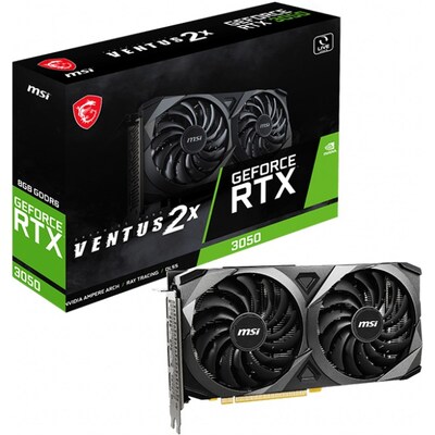 30 en  günstig Kaufen-MSI GeForce RTX 3050 Ventus 2X 8GB GDDR6 Grafikkarte 3xDP/HDMI. MSI GeForce RTX 3050 Ventus 2X 8GB GDDR6 Grafikkarte 3xDP/HDMI <![CDATA[• GeForce RTX 3050, NVIDIA Ampere, Werksseitig übertaktet • 8GB GDDR6-RAM (128it-Speicherinterface) • Core/Memor