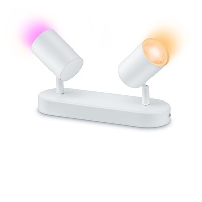 Deckenleuchte,24W günstig Kaufen-WiZ IMAGEO Spots Deckenleuchte Tunable White & Color 2x5W Weiß Einzelpack. WiZ IMAGEO Spots Deckenleuchte Tunable White & Color 2x5W Weiß Einzelpack <![CDATA[• Technologie: LED mit Farbwechsel-Option • Material: Kunststoff, 2x 4,9W-L