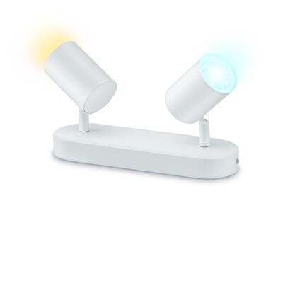 Deckenleuchte 4 günstig Kaufen-WiZ IMAGEO Spots Deckenleuchte Tunable White 2x5W Weiß Einzelpack. WiZ IMAGEO Spots Deckenleuchte Tunable White 2x5W Weiß Einzelpack <![CDATA[• Technologie: LED mit einstellbarer Lichtfarbe • Material: Metall, 2x 4,9W-LED, 690 lm - IP20 • 