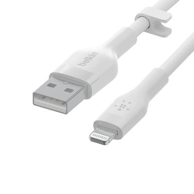 Belkin Flex Lightning/ USB-A Kabel mfi zertifiziert 1m weiß CAA008BT1MWH